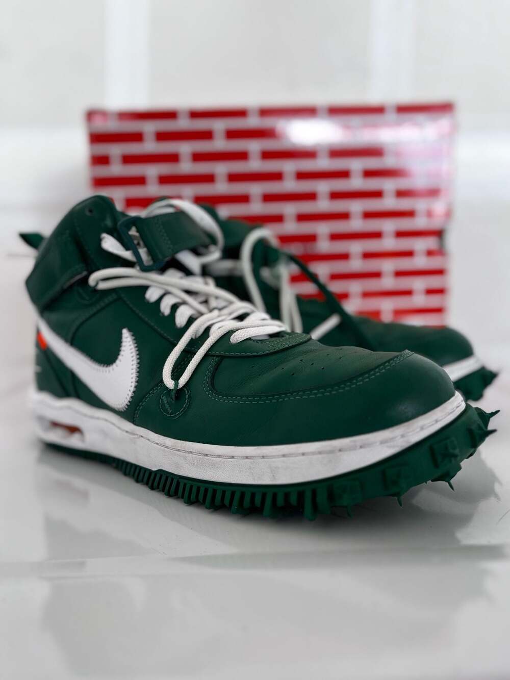 Nike x Off-White Air Force 1 Mid SP Pine Green Size 13